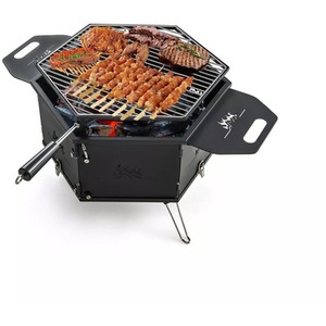 Charcoal Grill Rotatable Barbecue - Black by Wyld and Coco