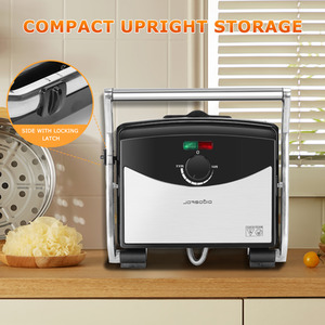 4 Slice Panini Sandwich Toaster - Black by Aigostar