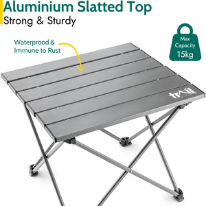 Lightweight Camping Table - Grey / 34cm by Trail