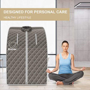 3L Portable Steam Sauna Spa Room - Grey by Costway