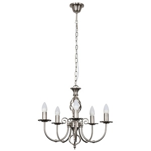 Memphis 5 Way Celling Light Chandelier - Brushed Chrome by ValueLights