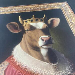 Regal Animals Wallpaper - Charcoal by Muriva