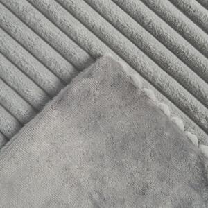 Faux Fur Thick Rib Throw by OHS