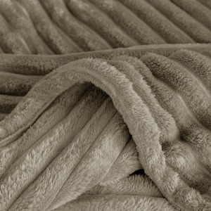 Snug Soft Chunky Ribbed Cord Plush Throw Blanket by Velosso