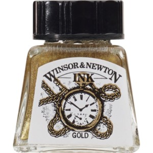 Winsor and Newton 14ml Drawing Ink - Gold by Winsor & Newton