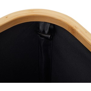 Laundry Basket with Lid and Handles - Black / 74cm by Livingandhome