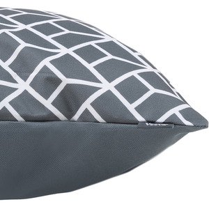 Art Deco Geometric Print Outdoor Cushion Collection Set of 4 - Grey by icon