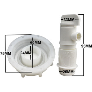 Din61 S60x6 (2 inch) Integrated Tap - White by DNA PACKAGING LTD