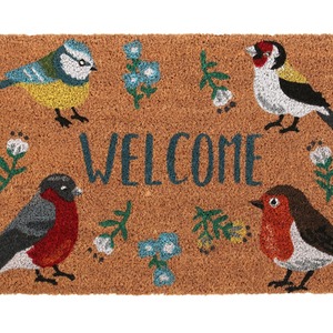 Natural Coir British Garden Birds Doormat - 60x40cm by Kingsbury Gifts