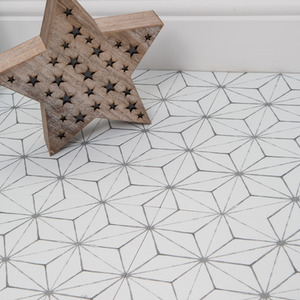 Kikko Peel and Stick Vinyl Floor Tiles 0.93sqm - white / 1 by Fine Decor