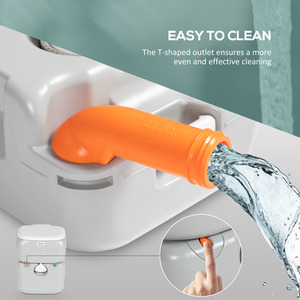 Outsunny Portable Toilet for Adults with Seat, Lid - Grey by Outsunny