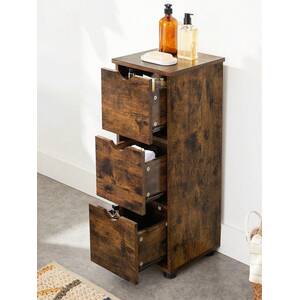Bathroom Storage Cabinet with 3 Drawers - Bronze by VASAGLE