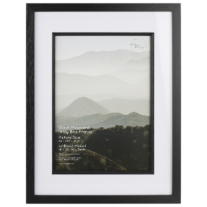 Black Mounted Inlay Box Frame - Black / A4 by The Port. Co Gallery