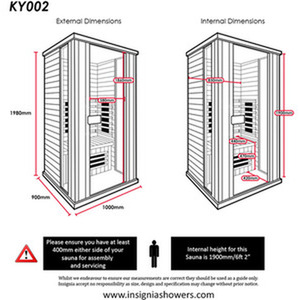 Infrared Home Single Person Sauna - Canadian Spruce / 1000 x 900 by Insignia