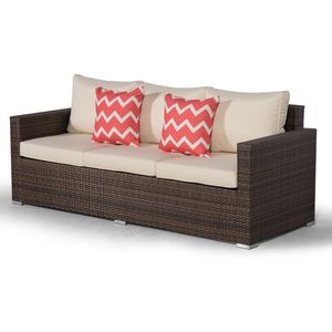 Giardino Sydney Rattan 2 Seater Loveseat Sofa - Brown by Giardino