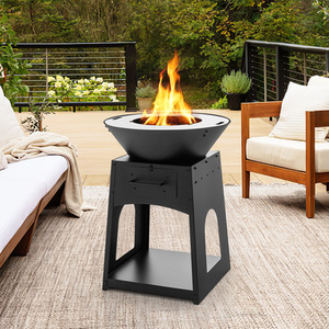Fire Pit Fire Bowl - Black by Costway