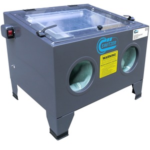 Switzer Sand Blaster LED Light Cabinet Grit Bead - Grey by SwitZer