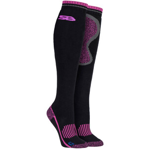 Ladies Long Knee High Wool Cushioned Thermal Equestrian Hiking Socks - Pink by Storm Bloc