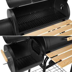 BBQ Made Of Powder-Coated Metal - Black by tectake