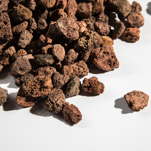 3Kg Natural Fire Stones for Outdoor Garden Gas Firepits - Brown by Teamson Home