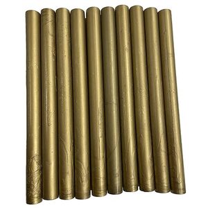 Pack of 10 Dark Gold Shimmer Wax Sticks - Gold by Syntego
