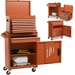 Rolling Tool Chest Combo - Orange by Costway