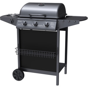 Hampton 3 Burner Gas BBQ Grill - Black by Tepro