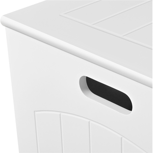 Large Square Wooden Laundry Basket - White by Yaheetech