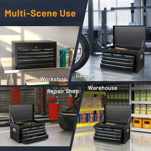 Tool Box Tool Chest Case - Black by Costway