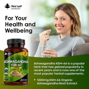 Ashwagandha KSM-66 Root Extract - Ashwaganda by New Leaf Products