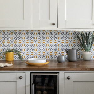 Cubia Gold Self-Adhesive Wall Tiles (6 Tiles) - Gold by d-c-fix