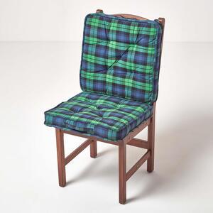 Black Watch Tartan Cotton Travel Support Booster Cushion - Black Watch by Homescapes