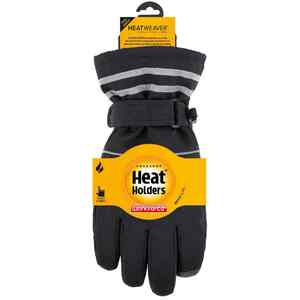 Heat Holders Mens Hi-Vis Work Gloves with Touchscreen Fingertips by Heat Holders