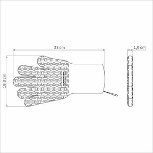 Tramontina 2 Pcs. Barbeque Mitts - Black by Tramontina