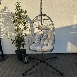 Azura Hanging Egg Chair - Grey by Madefor.living
