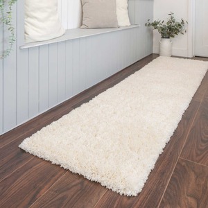 Super Soft Cream Shaggy Living Area Rug by The Rug House