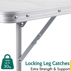 Marble Effect Folding Camping Table - Grey by Trail