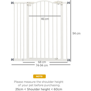 PawHut Adjustable Metal Pet Gate Safety Barrier by PawHut