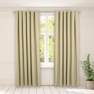 Leaf Embossed Eyelet Blackout Curtains by OHS