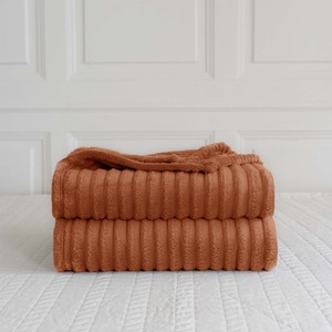 Snug Soft Chunky Ribbed Cord Plush Throw Blanket by Velosso