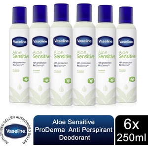 Vaseline ProDerma Aloe Sensitive Anti Perspirant Deodorant - Buy 6 by Vaseline