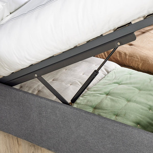 Home Source Endura End Lift Ottoman Grey Bedframe - Grey / Double by Home Source