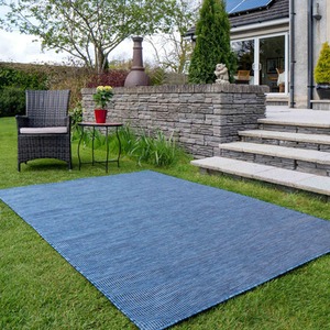 Navy Blue Soft Plastic Value Indoor Outdoor Area Rug by The Rug House