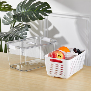 Stackable Plastic Food Box with Draining Basket by Livingandhome