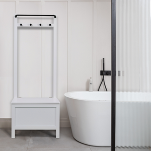 Karlstad Bathroom Storage and Coat Hook Cabinet in Classic White - White by Noa and Nani