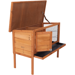 FSC Wooden Raised Pet Hutch Guinea Cage Run Cleaning Tray - Light Brown by Charles Bentley