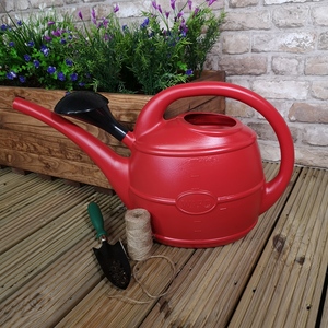 10L Ward Garden Watering Can with Rose - Red - Red by Samuel Alexander