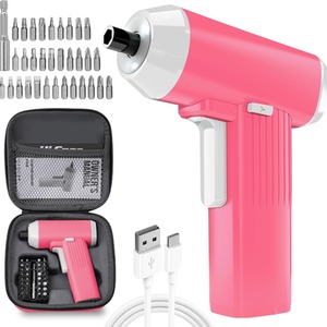 34 Piece 3.6V USB Cordless Electric Screwdriver Set and bits by Hi-Spec