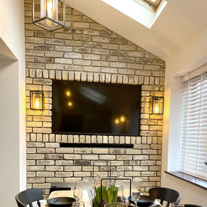 Blend 10 Brick Slips Sample Panel - Cream by The Brick Tile Company