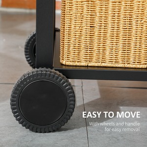 Outsunny Charcoal Barbecue Grill BBQ Trolley - Black by Outsunny